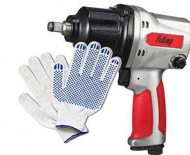 Пневмогайковерт ударный IW900 1/2 дюйма Fubag + Перчатки хозяйственные
