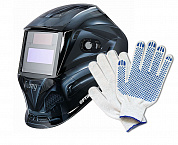 Маска сварщика Fubag Хамелеон Optima TEAM 9-13 BLACK + Перчатки хозяйственные