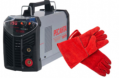 Сварочный инвертор САИ-190ПН Ресанта + краги