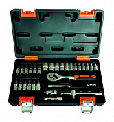 Набор инструментов, 1/4" , CrV, пластиковый кейс 29 предметов Вихрь