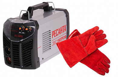 Сварочный инвертор САИ-190ПРОФ Ресанта + краги