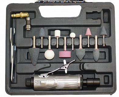 Пневмошлифмашина прямая GL25000 с набором в кейсе Fubag