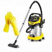 Пылесос Karcher WD 6 P Premium. 1.348-270.0 + латексные хозяйственные перчатки