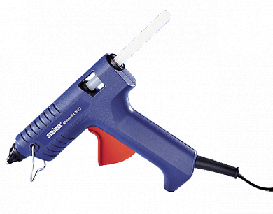 Термоклеевой пистолет GLUEMATIC 3002 (200Вт 16г/мин 7мин o 11мм 220В комплект: 3 стержня ULTRA POWER) картон Steinel