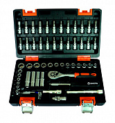 Набор инструментов, 1/4" , CrV, пластиковый кейс 57 предметов Вихрь