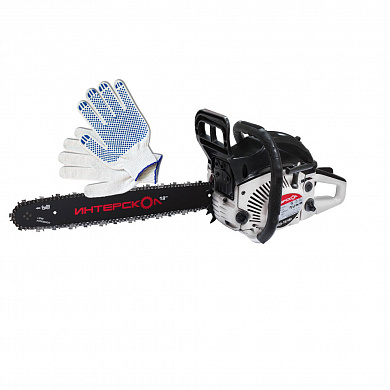 Бензопила Интерскол ПЦБ-18/45Л + Перчатки хозяйственные
