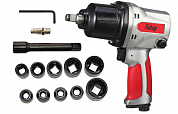 Пневмогайковерт ударный IW900 1/2  дюйма с набором в кейсе Fubag
