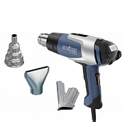 Набор строительный фен HL 2020 E (2200W  80-630°C 150/300/500 л/мин ЖК-дисплей) картон + 3 насадки (коды 070618 070212 070915) Steinel