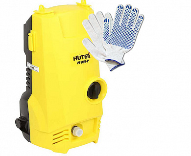 Мойка высокого давления HUTER W105-Р + Перчатки хозяйственные