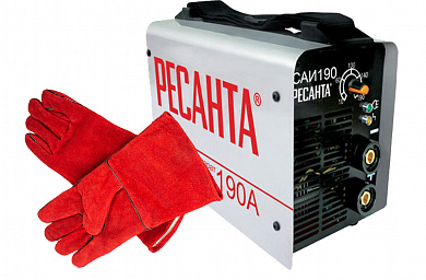 Сварочный инвертор САИ-190 Ресанта + краги